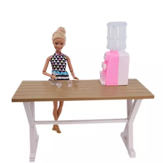 Barbies Doll House Furniture Bed Table Chair Plastic Cleaning Tools for 11.8inch