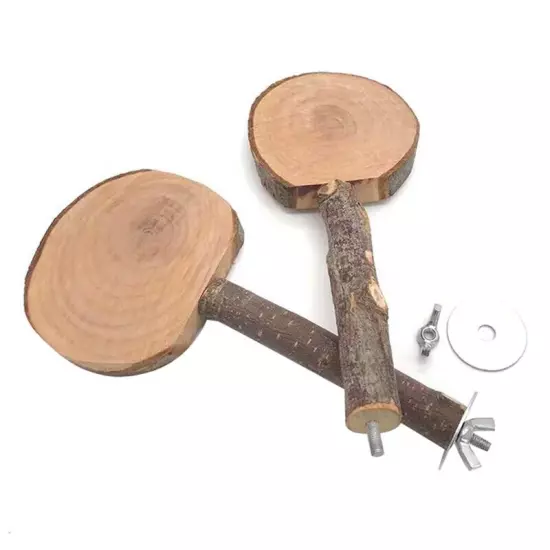 Natural Tree Wood Pet Parrot Wood Fork Tree Branch Stand Rack Squirrel7482