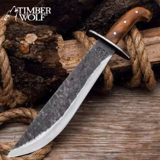 17" TIMBERWOLF TACTICAL HUNTING SURVIVAL FIXED BLADE MACHETE KNIFE Bowie Camping