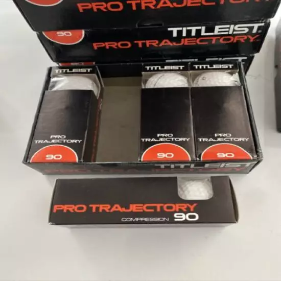 1970s NOS Titleist Pro Trajectory 90 Acushnet 1 Dozen (12) Count Golf Balls