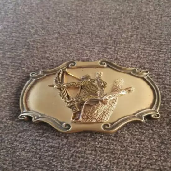 Raintree 1978 Bow Hunter Belt Buckle USA. Bear. Hoyt. Ben Pearson. Archery 