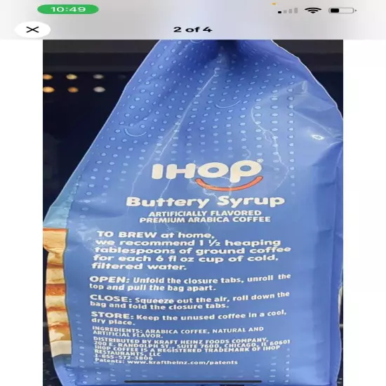 IHOP Buttery Syrup Flavored PREMIUM Coffee & Chocolate Chocolate Chip 11 Oz Bags