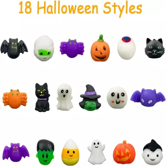 36 PCS Halloween Mochi Squishy Toys Squishies Halloween Toys for Kids Girls Boys