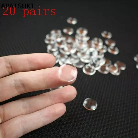 20pairs/lot Glass Eye Chips For Blyth Doll Transparent 14mm Patch Pupils Eyes