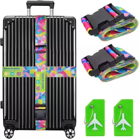 Luggage Straps, Travel Strap，Luggage Straps for suitcases (Multi Shape Color)