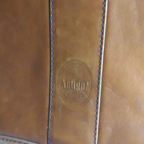 Colombian Leather Slim Briefcase Brown Antigua & GDK Embossed 