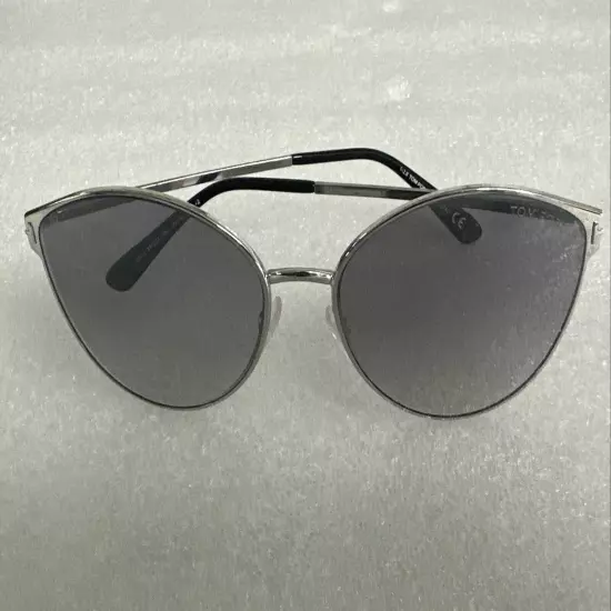 Tom Ford TF654 18C Sunglasses Silver Frame Gray Lens 60-16-140 DEMO