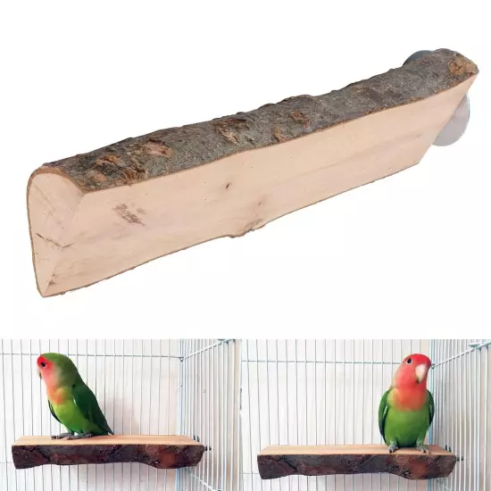 Parrot Bird Cage Perch, 7.1" Natural Wood Stand Perch Bird Perches Bird Stand...