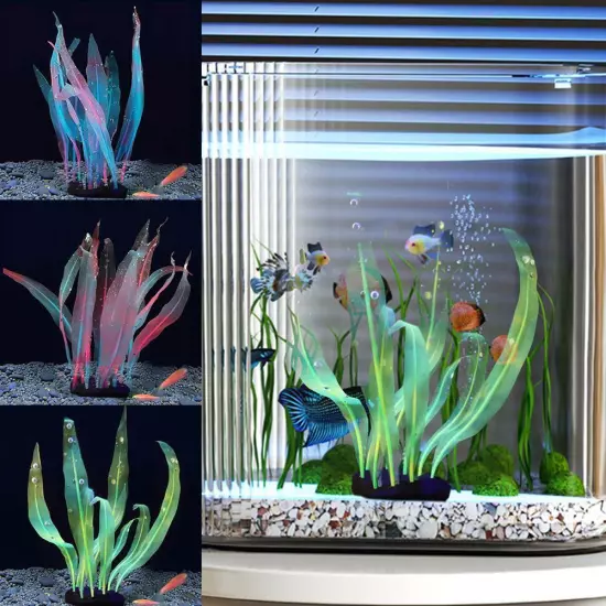 Aquarium Artificial Kelp Soft Silicone Plant Move with Water Hot