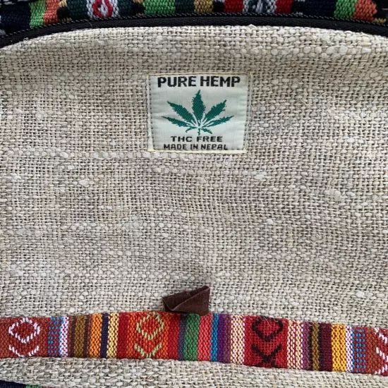 Hemp Backpack Himalayan All Natural Handmade Multi Pocket Computer 12” X 20”