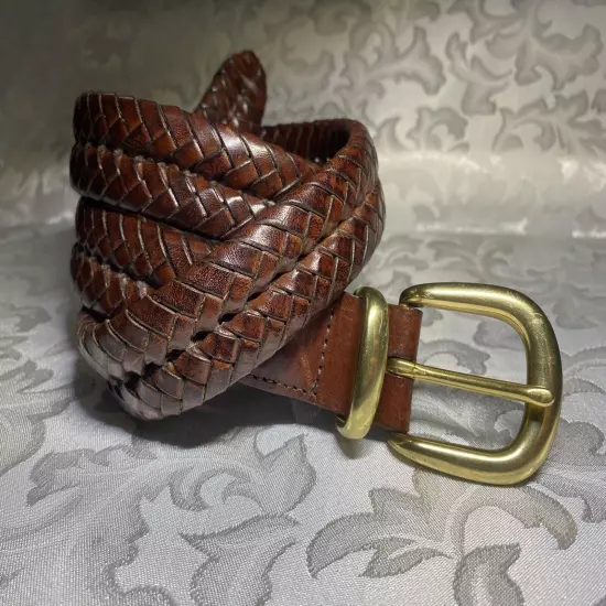 Coach Woven Belt, #5922, Men’s Size 36, Solid Brass Belt, Great Condition