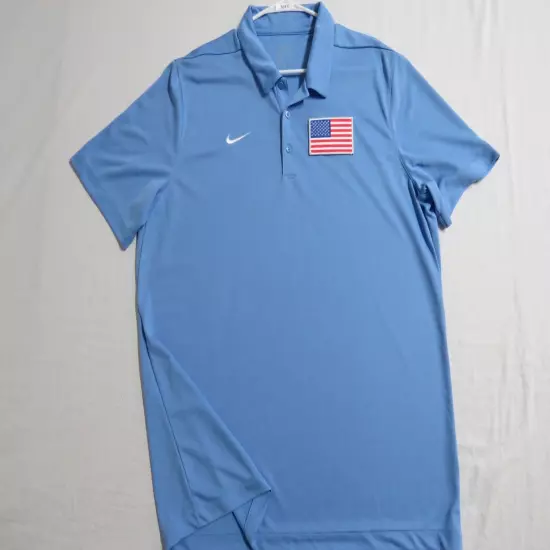 XL Baby Blue USA Nike Dri-Fit Men's db #501T Golf Polo Shirt