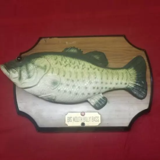 Big Mouth Billy Bass Fish Singing Wall Hanger Vtg 1999 Gemmy Works 2 Songs Toy