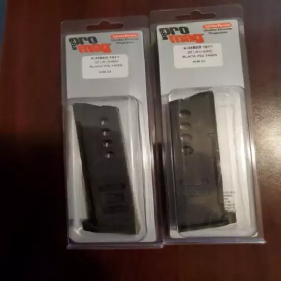 2 ProMag 1911 Kimber/.22 LR, 10-Round Magazine KIM 01, Polymer