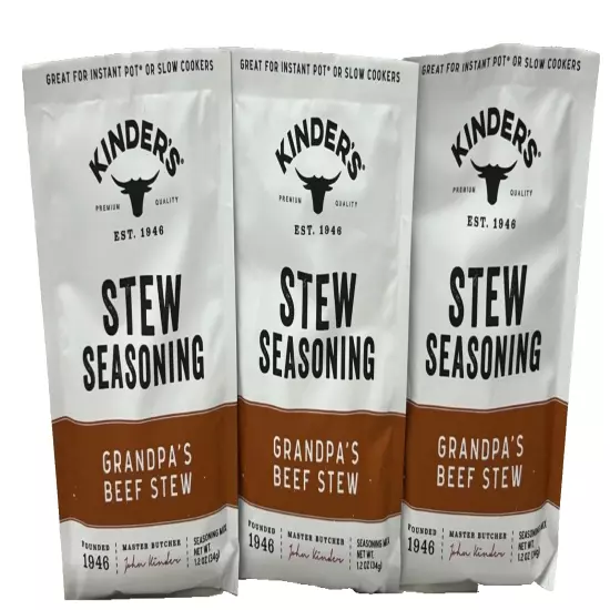 Kinders Grandpa's Beef Stew Seasoning Mix 1 .2 oz (3 Pack)