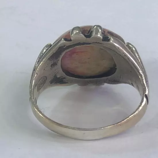 Men Silver Ring 925 Sterling Yemen Agate Aqeeq خاتم عقيق سليماني عين ايراني