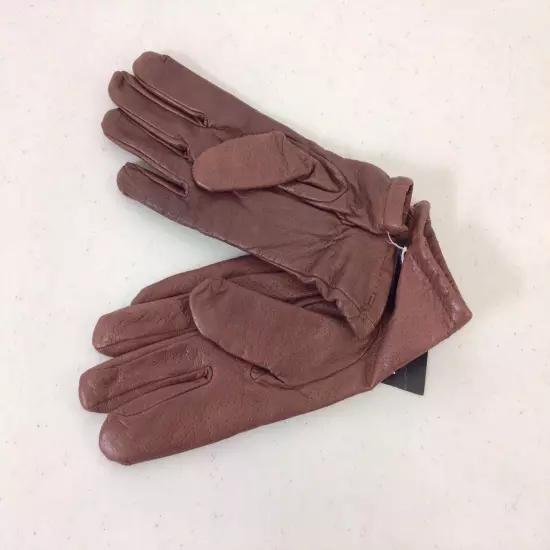 Brown Leather Driving Gloves Lined Womens Medium NEW