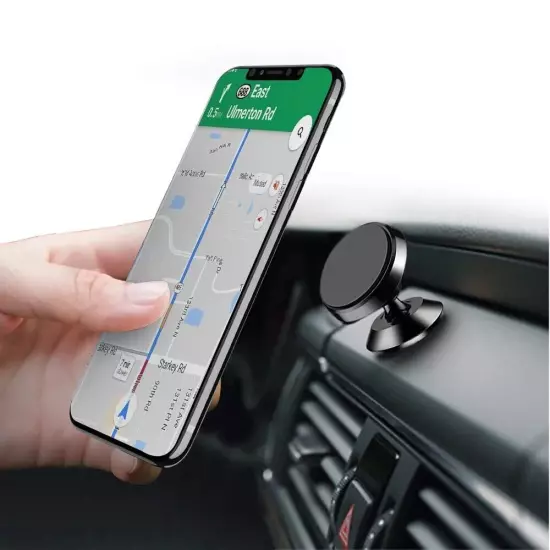 Universal Magnetic Phone Holder Stand: 360° Rotation Car Mount