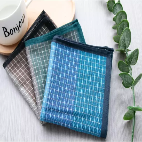 Handkerchiefs for Men 100% Cotton Classic Pocket Squares Hankies