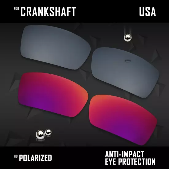 Anti Scratch Polarized Replacement Lenses for-Oakley Crankshaft OO9239 Options