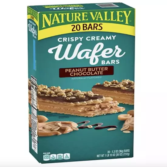 Crispy Creamy Wafer Bars Peanut Butter Chocolate Naturally Flavored (20 Ct.)