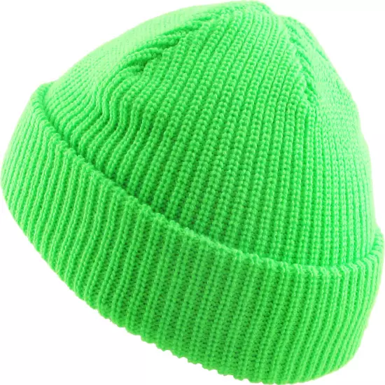 Warm Winter Knit Cuff Beanie Cap Fisherman Watch Cap Daily Ski Hat Skully