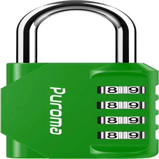 1 Pack Combination Lock 4 Digit Locker Lock Outdoor Waterproof Padlock for Schoo