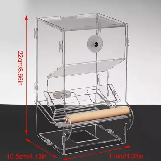 Auto Bird Feeder-Cup No Mess Bowl Cage Automatic Feeding ParrotCockatiel= R4O1