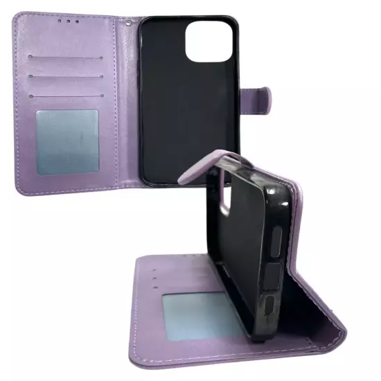 Flip Credit Card Holder Wallet Case for iPhone 13 Promax, Free Temper Glass