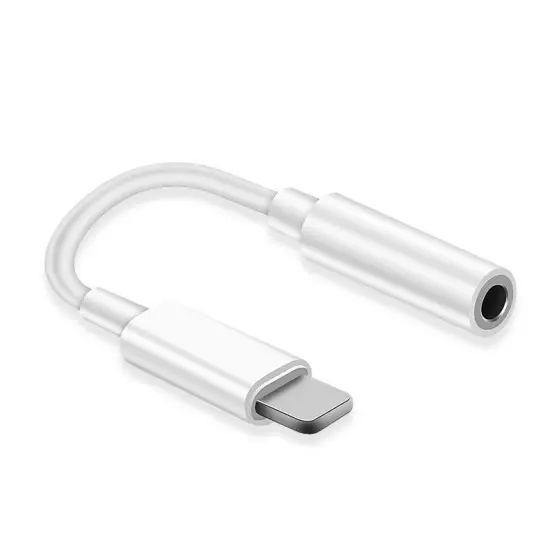 For iPhone Headphone Adapter Jack 8 Pin to 3.5mm Aux Cord Dongle Converter ღ !