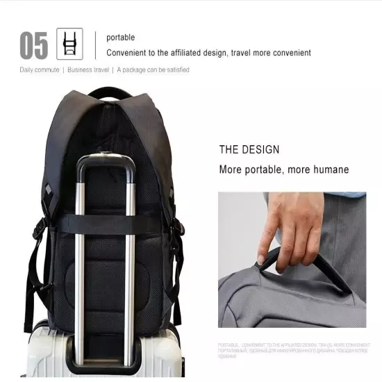 ARCTIC HUNTER Waterproof USB Charge Men Laptop Backpack Business school bag