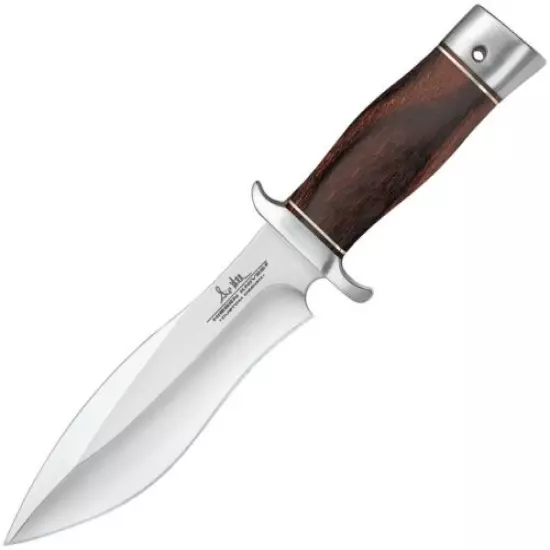 Gil Hibben Bloodwood Edition Alaskan Boot Knife Full Tang Leather Sheath Clip