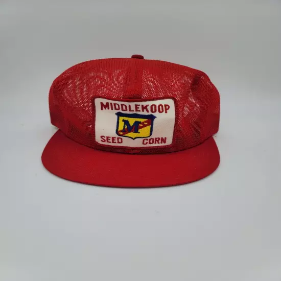 Vtg Trucker Hat - Middlekoop Seed Corn - snapback, adjustable, patch, mesh, USA