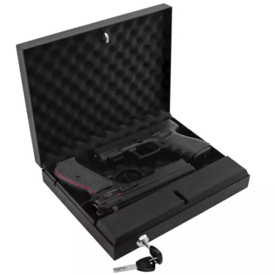 Gun Safe Box Lock Biometric Pistol Vault [California DOJ Certified]