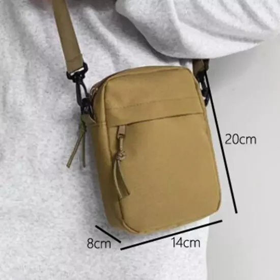 Messenger Sling Bags for Men Casual Canvas Small Zipper Crossbody Pouch Simple S