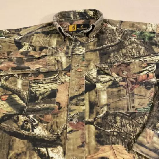 Browning Reactar Long Sleeve Camo Hunting Shirt Size S Excellent Condition