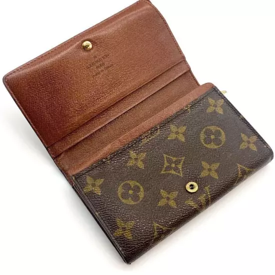 Louis Vuitton Monogram Porte Monnaie Tresor Bifold Wallet