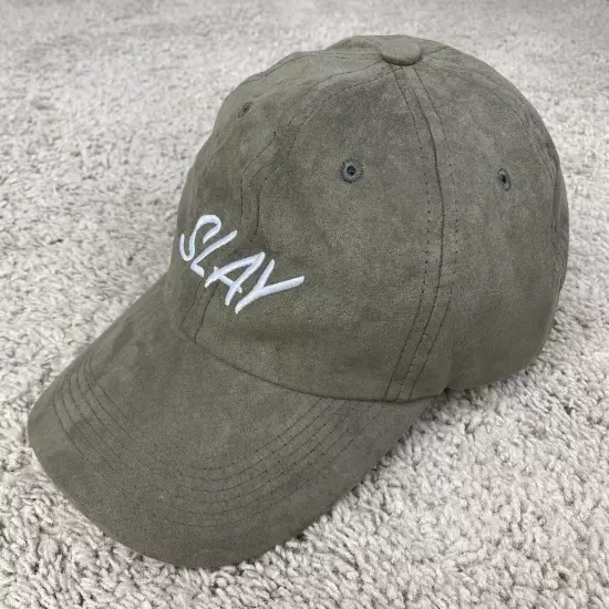 Torrid “Slay” Green Faux Suede Baseball Hat