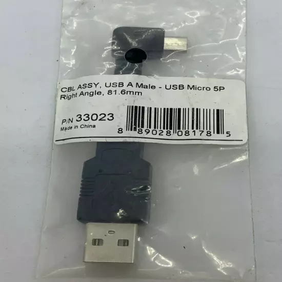 CBL ASSY usb a male-usb micro 5p right angle 81.6mm LOT OF 12