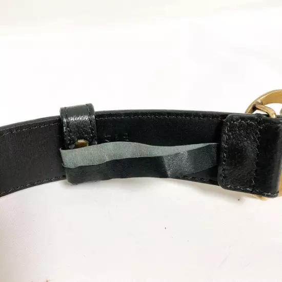 GUCCI GG Marmont Belt Leather Gold Black