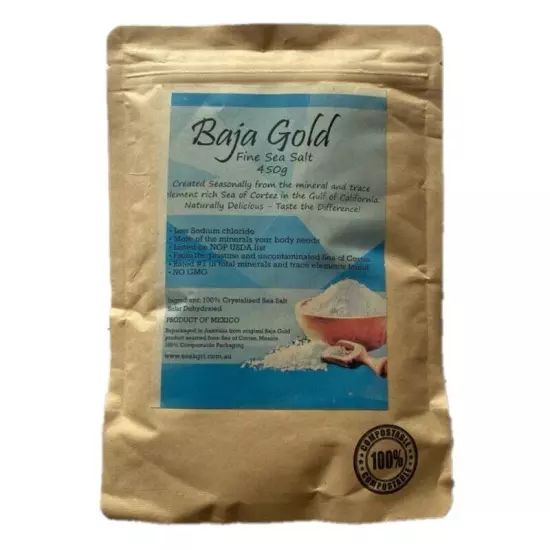 Baja Gold Fine Sea Salt - 450g