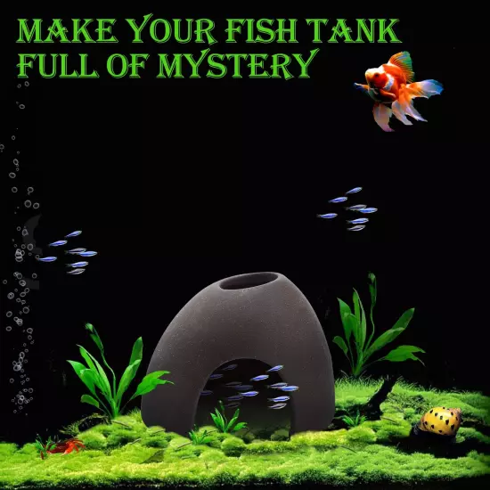 Aquarium Decorations Ceramic Cave,Betta Fish Tank Accessories for Betta Fishes S