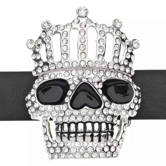 ICED Bling Belt - XXL Crown Skull