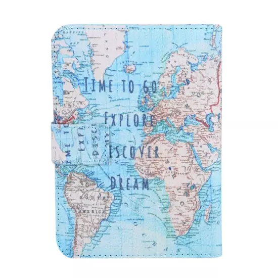 Cute Printing PU Leather Passport Holder Protection Cover ID Credit Cards Case