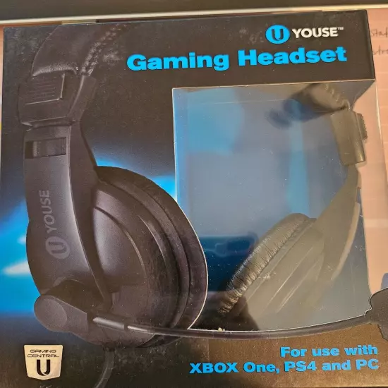 U-Youse Gaming Headset For Use With Xbox One, PS4 & PC With Microphone (L)