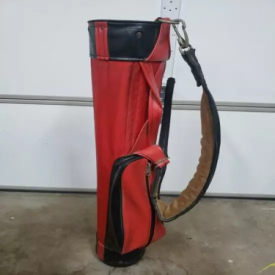 VINTAGE Jones Sports Red Black Sunday Golf Bag 2 WAY A356