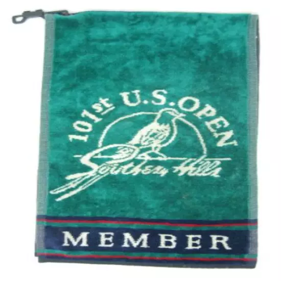 101st US Open Southern Hills Member Golf Towel NOS NEW Made Belgium Cotton Clip