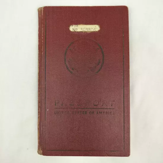 1928 Passport United States Of America Pianist Melvin Keil Many European Stamps