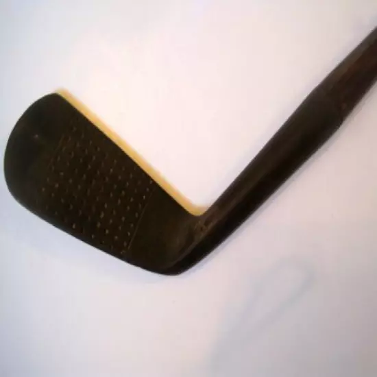 ANDERSON(unmarked) MID-IRON ARROW CLEEK "14" WOOD SHAFT 1910s SCOTLAND GOLF CLUB