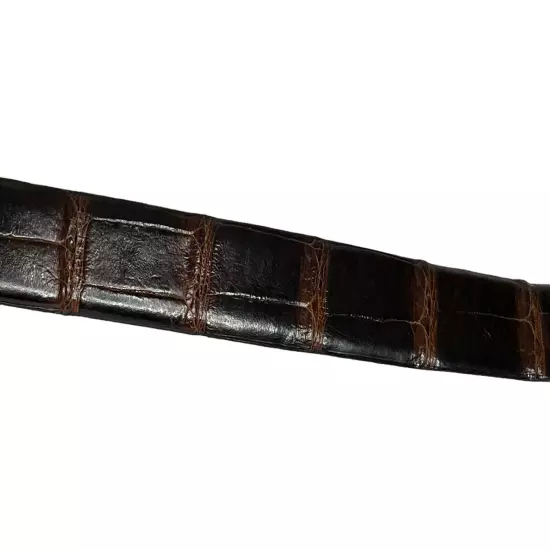 Saks 5th Avenue Genuine Brown American Alligator Leather Belt Mens 38